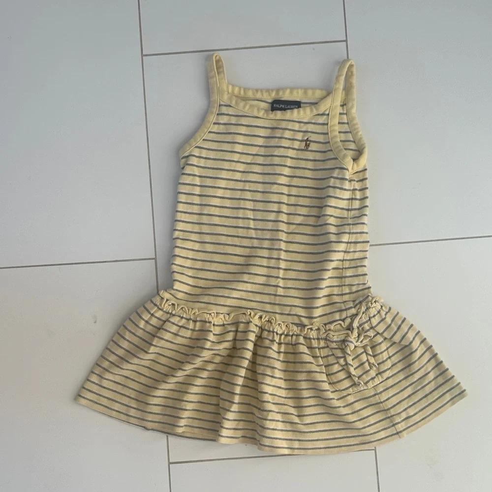 Ralph Lauren Kids Dress in Yellow and Black Stripes 6
